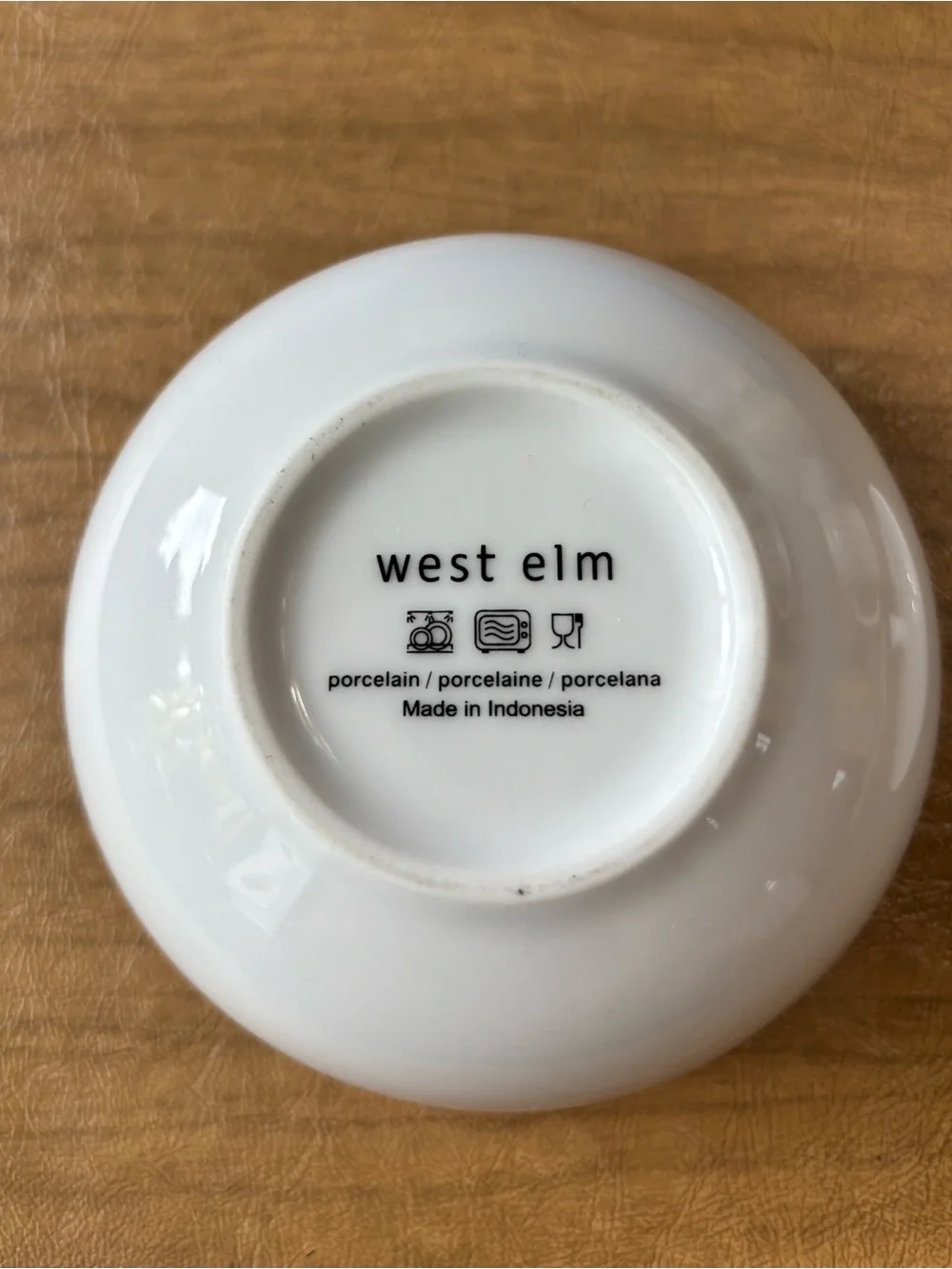West Elm White Covered Ceramic Serving Bowl with Knob Lid